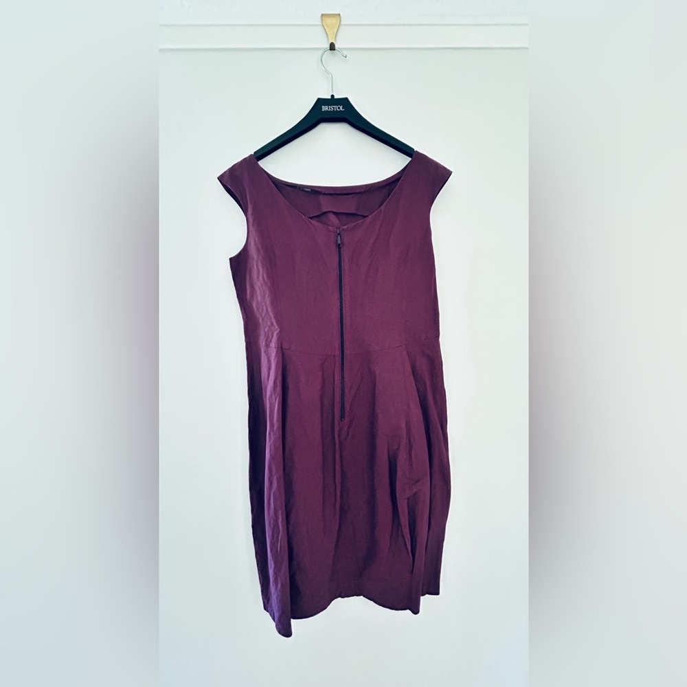 Lafayette 148 New York Purple Sheath Midi Dress - Picture 2 of 4